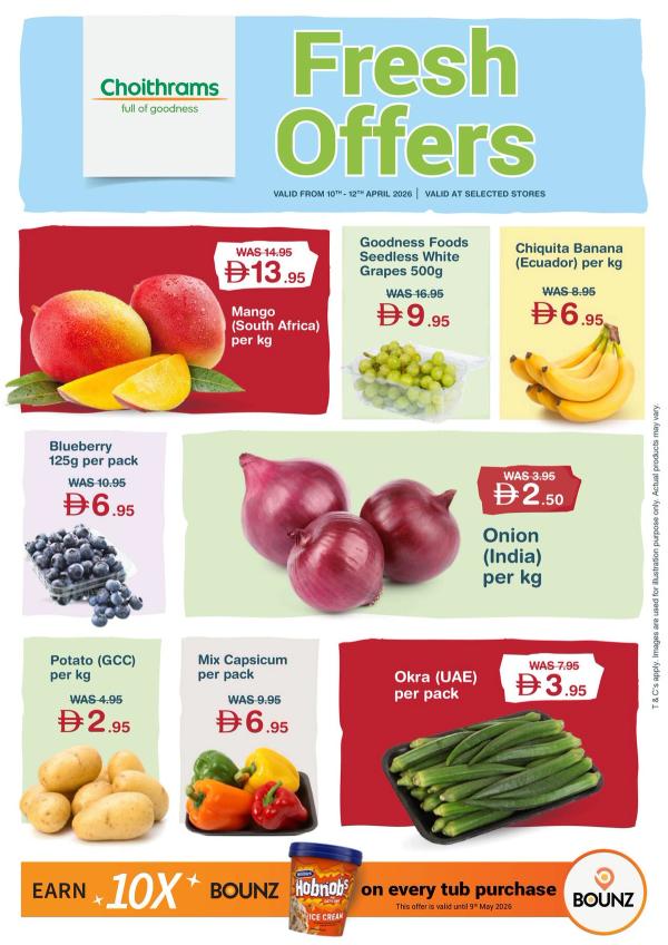 Fresh Offers from Choithrams until 12th April