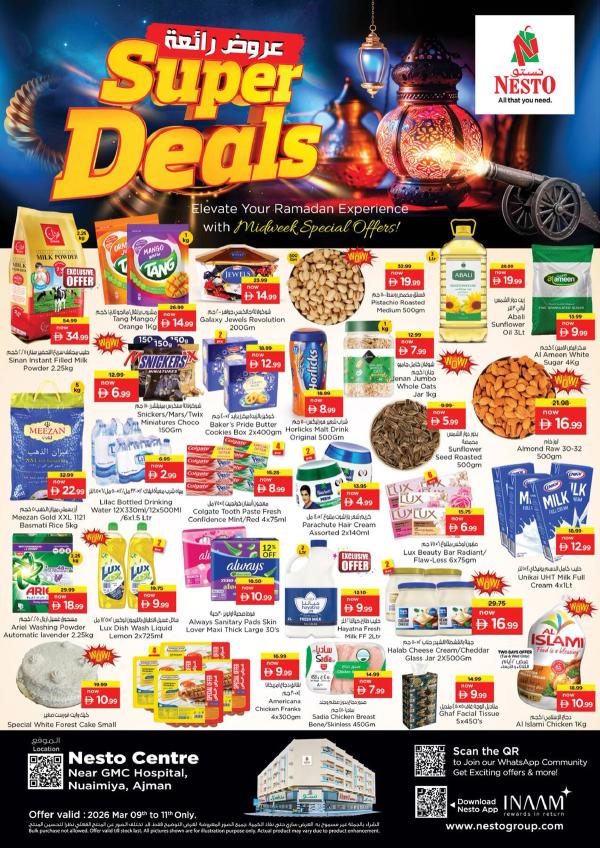 Midweek Deals - Nuaimiya, Ajman from Nesto until 11th March