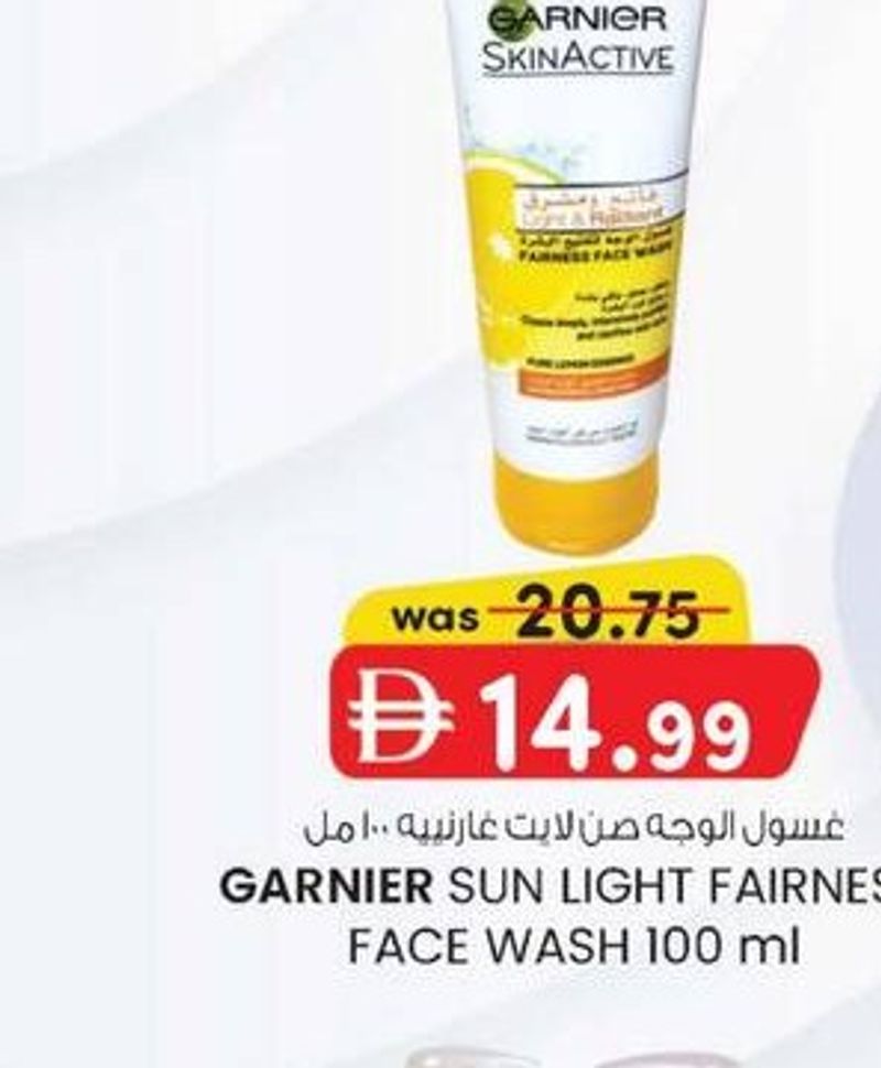 Garnier Sun Light Fairness Face Wash 100 ml