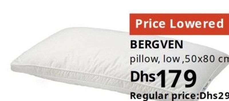 BERGVEN pillow, low, 50x80 cm