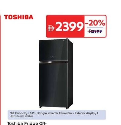 Toshiba Fridge CR-RT835WE-(XK) 611L