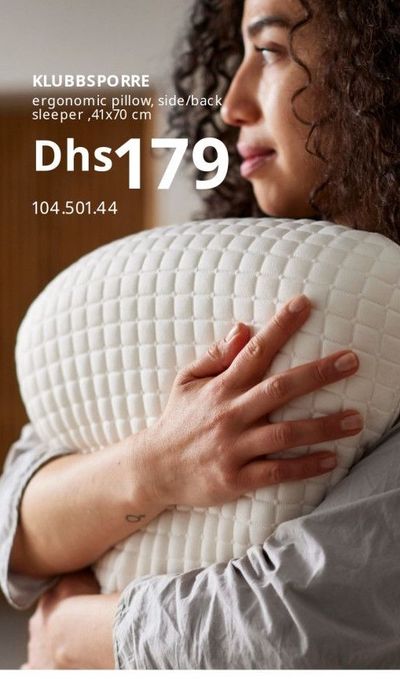 KLUBBSPORRE ergonomic pillow, side/back sleeper, 41x70 cm