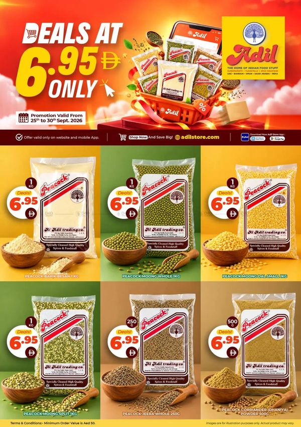 Deals At AED 6.95 Only from Al Adil until 30th September