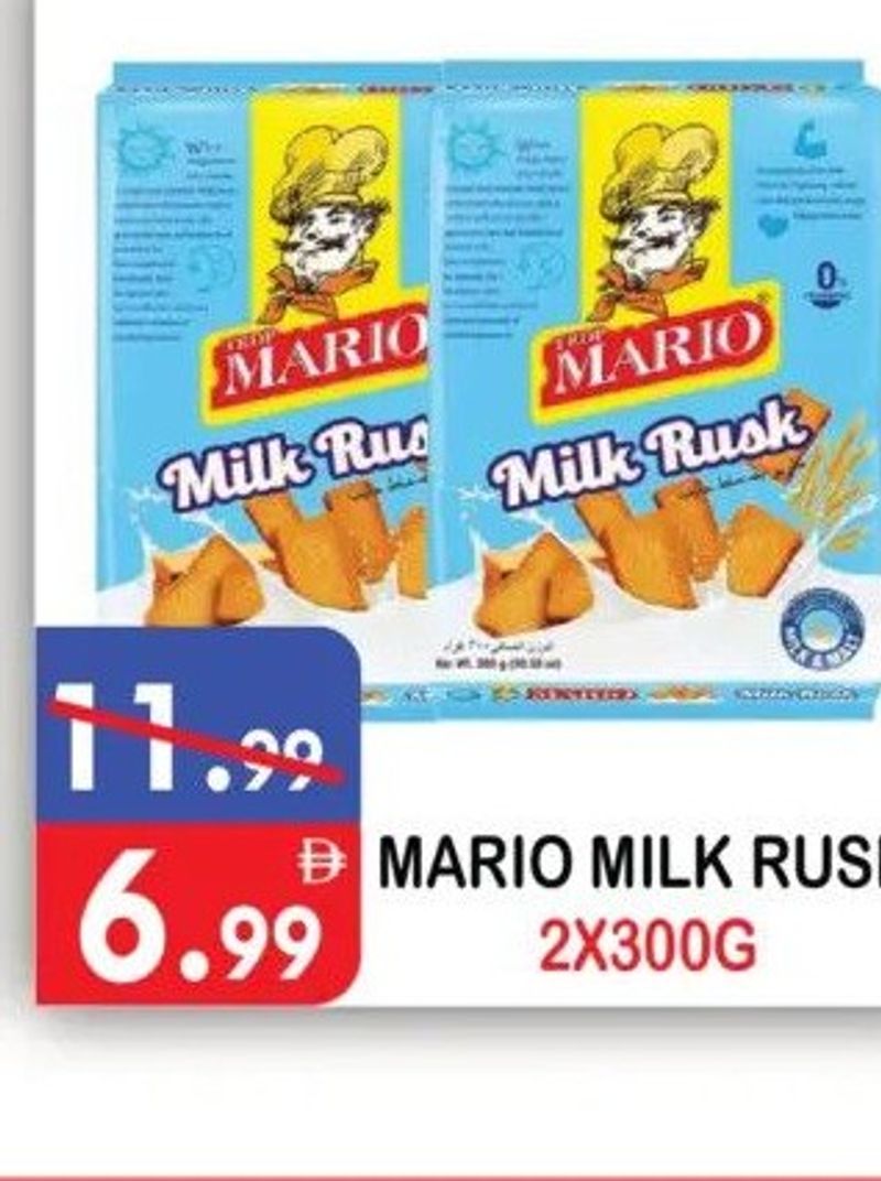 MARIO MILK RUSK 2X300G