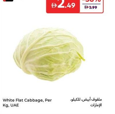 White Flat Cabbage, Per Kg, UAE