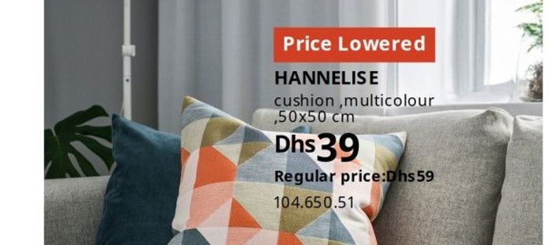 HANNELISE cushion, multicolour, 50x50 cm