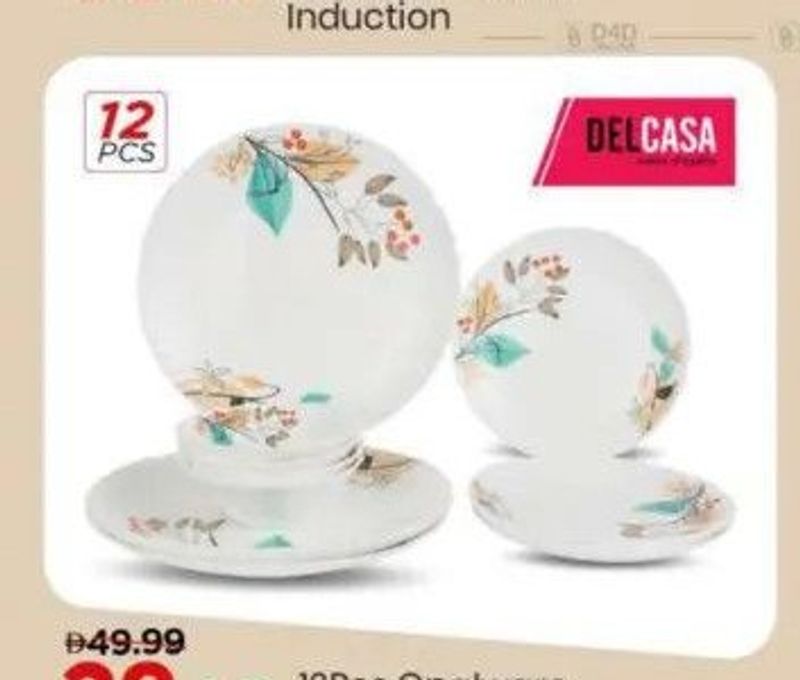 Delcasa 12Pcs Opalware Dinner Set