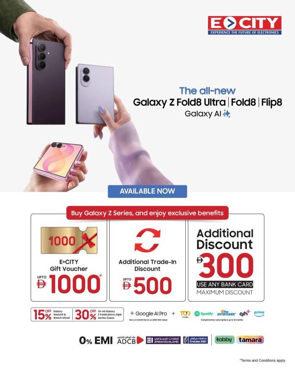 Samsung Galaxy Z Fold8 Ultra Sale from ECity until 31st August