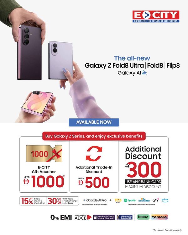 Samsung Galaxy Z Fold8 Ultra Sale from ECity until 31st August