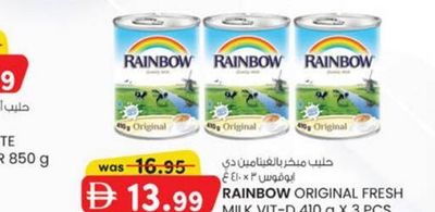 Rainbow Original Fresh Milk Vit-D 410 g x 3 Pcs