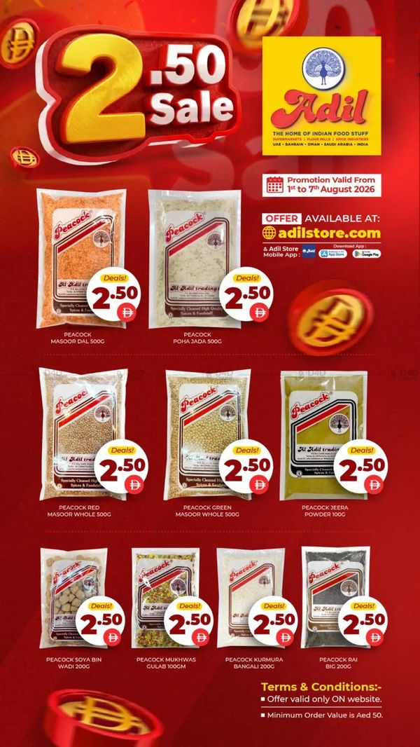 AED 2.50 Sale from Al Adil until 7th August
