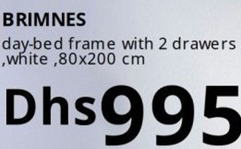 BRIMNES day-bed frame with 2 drawers, white, 80x200 cm