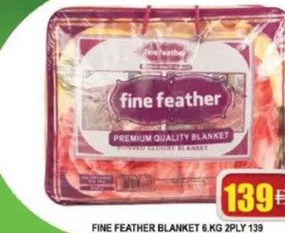 Fine Feather Premium Quality Blanket 6kg 2 Ply