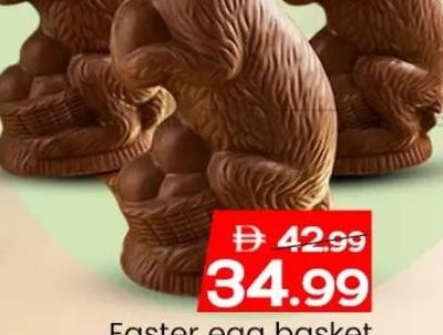 Easter egg basket with bunny