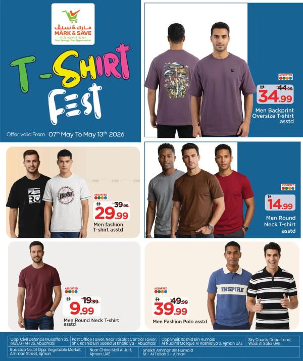 T-Shirt Fest from Mark & Save until 13th May
