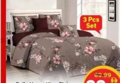 Bella Home King Flat Bedsheet 3Pcs Set