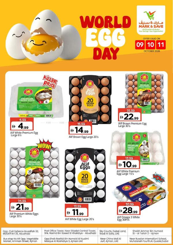 World Egg Day from Mark & Save until 11th October