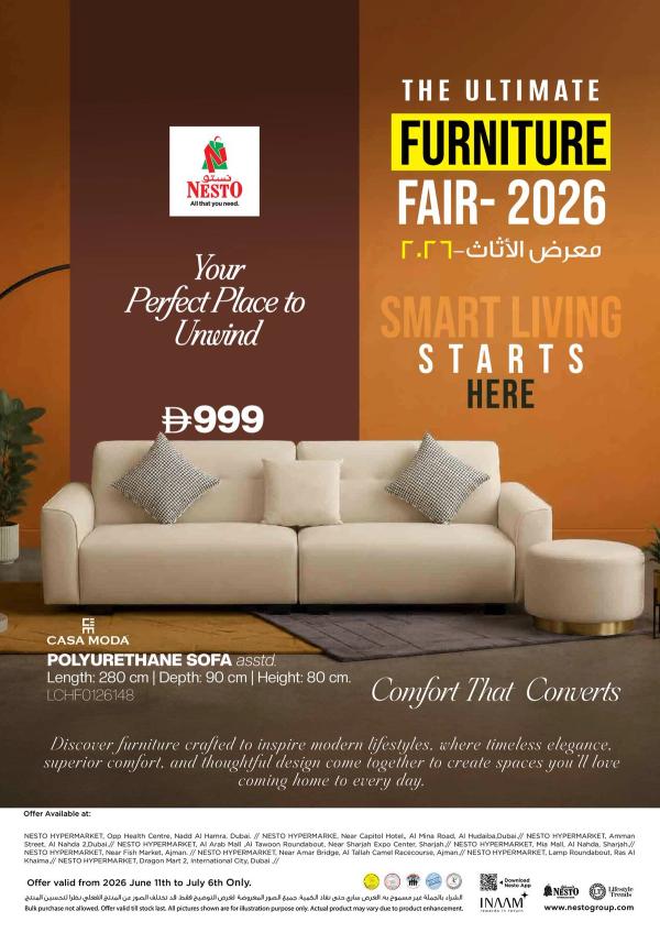 The Ultimate Furniture Fair 2026 from Nesto until 6th July