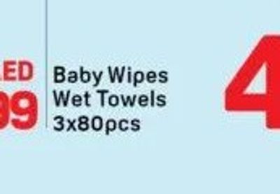 Baby Wipes Wet Towels 3x80pcs