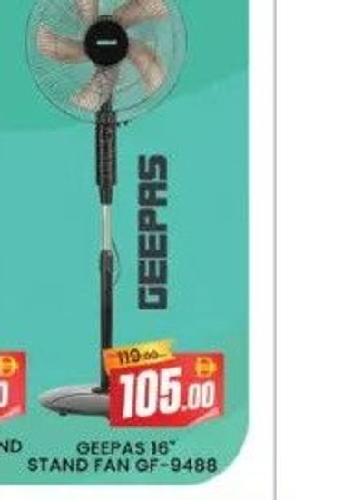 GEEPAS 16" STAND FAN GF-9488
