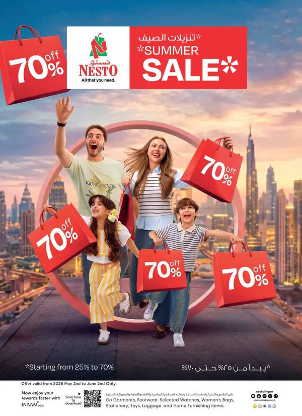 Starting From 25% To 70% from Nesto until 2nd June