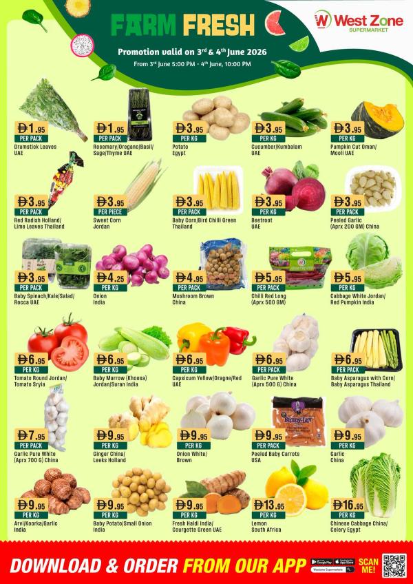 Farm Fresh Deals from West Zone until 4th June