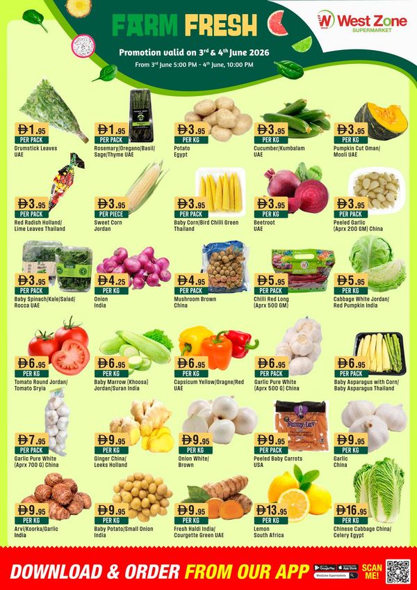 Farm Fresh Deals from West Zone until 4th June