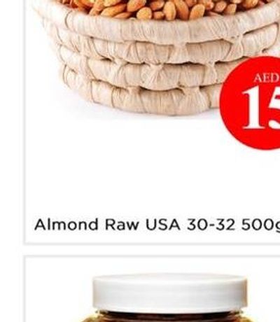Almond Raw USA 30-32 500gm