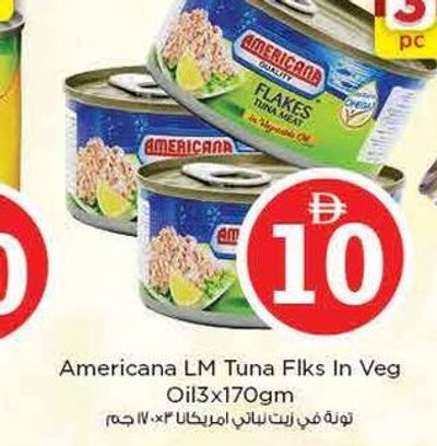 Americana LM Tuna Flakes In Vegetable Oil 3x170gm