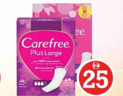 Carefree Plus Large Fresh Scent/Light Scent 2x48's