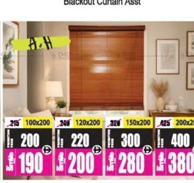 Blinds Curtain Bamboo Assortment (100x200, 120x200, 150x200, 200x200)
