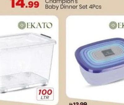 Ekato Transparent Plastic Storage Trunk 100Ltr