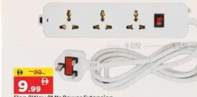 Elon 3Way 2Mtr Power Extension