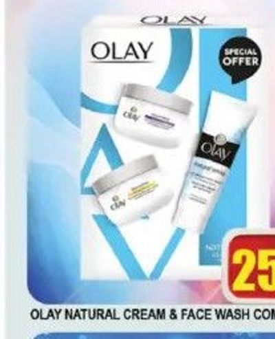 OLAY NATURAL CREAM & FACE WASH COMBO PACK