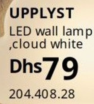 UPPLYST LED wall lamp, cloud white