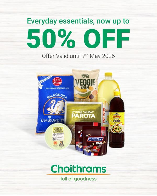 Everyday Essentials Now Up To 50% OFF from Choithrams until 7th May