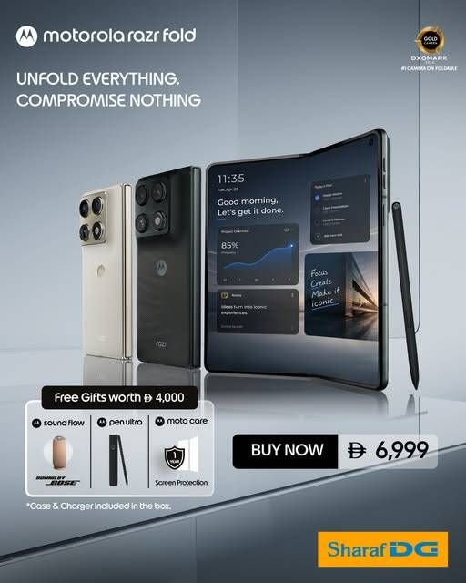 Sale On Motorola Razr Fold from Sharaf DG until 31st May
