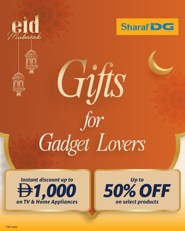 Gifts For Gadget Lovers from Sharaf DG until 31st May