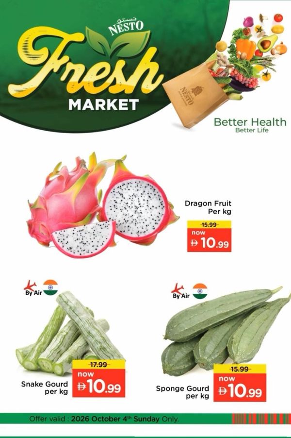 Fresh Market from Nesto until 4th October