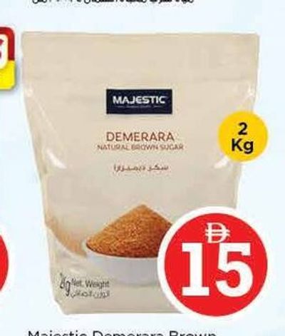 Majestic Demerara Brown Sugar 2Kg