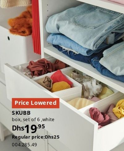 SKUBB box, set of 6, white