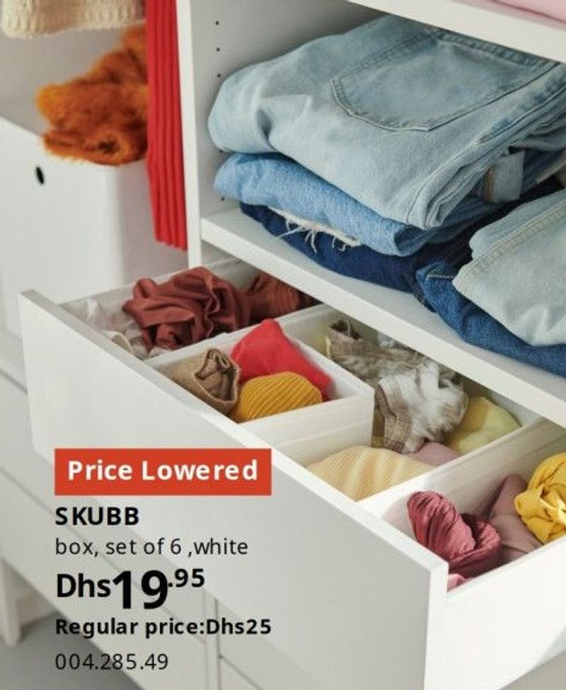 SKUBB box, set of 6, white