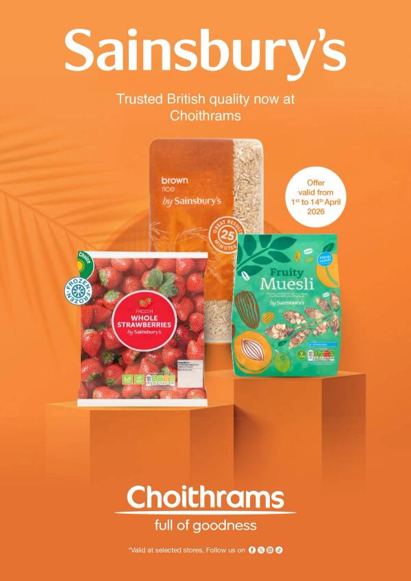 Sainsbury's Sale from Choithrams until 14th April