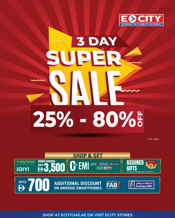 3-Days Super Sale from ECity until 14th March