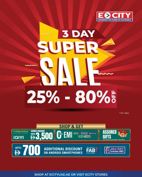 3-Days Super Sale from ECity until 14th March