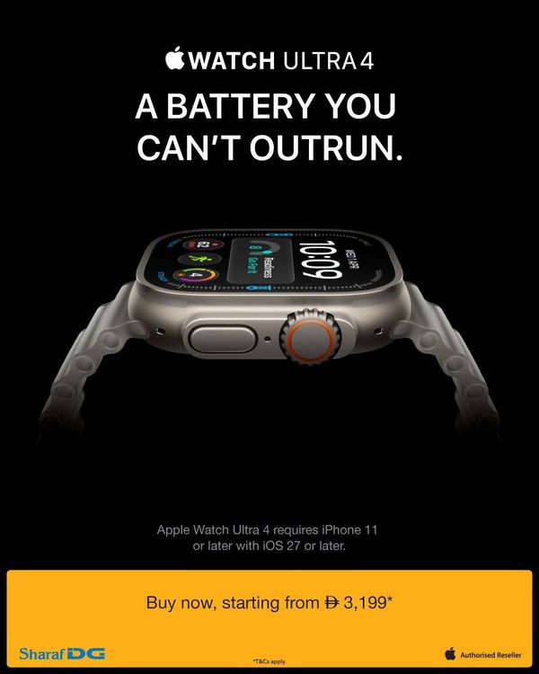 Sale On Apple Watch Ultra 4 from Sharaf DG until 30th September