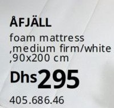 AFJÄLL foam mattress, medium firm/white, 90x200 cm