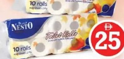 Nesto Toilet Roll 2Ply 2x10x400's