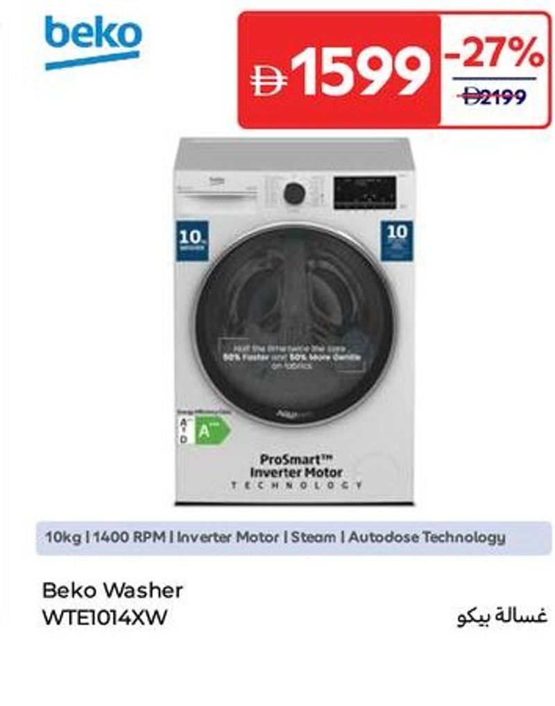 Beko Washer WTE1014XW 10KG