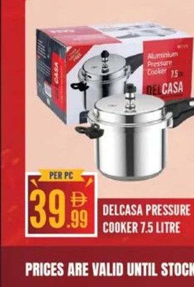 Delcasa Pressure Cooker 7.5 Litre